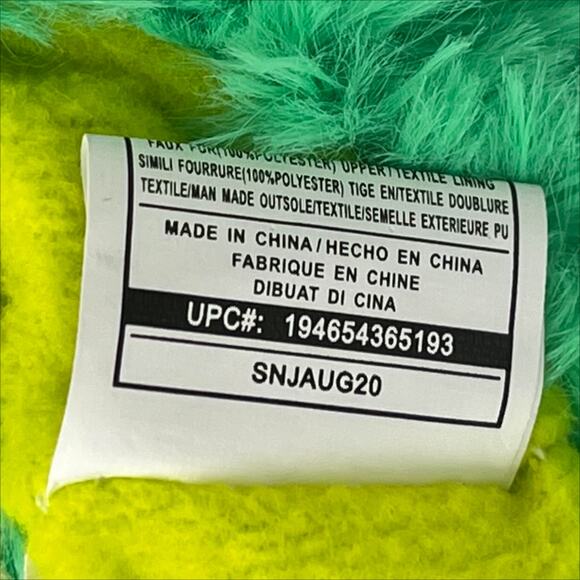 Simple Joys by Carter Jarrell Fuzzy Slipper in Green Size S(5-6) - Picture 10 of 11